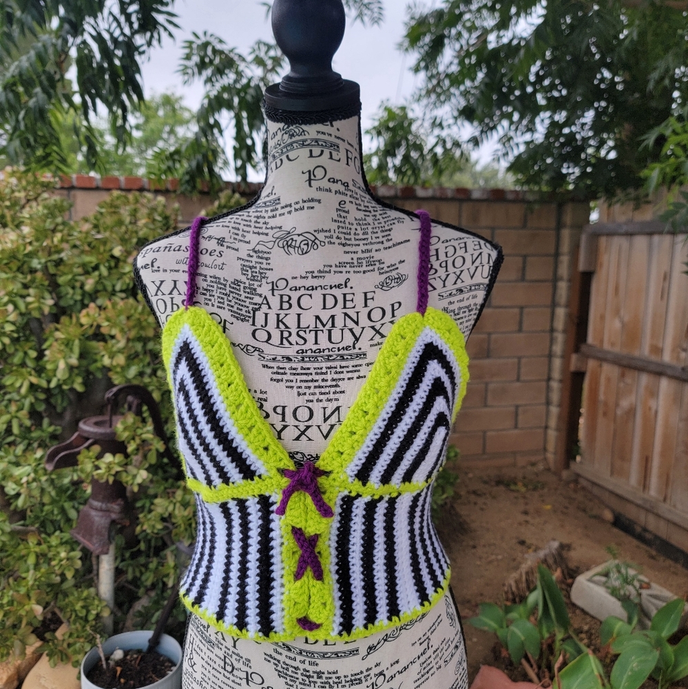 Bralette- Beetlejuice inspired